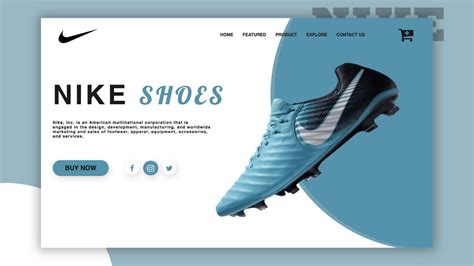 Beautiful Nike Shoe Landing Page Design Html And Css Youtube