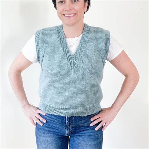 Knitting Pattern Sweater Vest Knitting Pattern V Neck Vest Knitting Pattern Video Tutorial