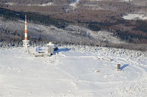 Luftaufnahme Schierke Winterluftbild Funkturm Und Sendeanlage Auf Der