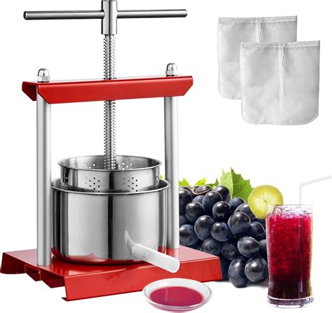 Tumopu Fruit Wine Press L Stainless Steel Barrels Manual Juice