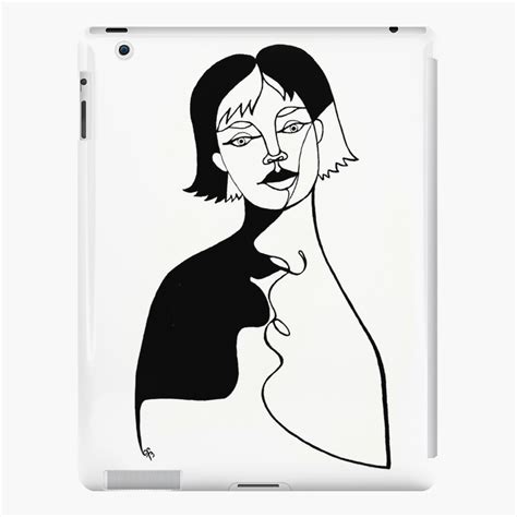 Coque Et Skin Adh Sive Ipad Dessin Au Trait Amour Visage De Femme