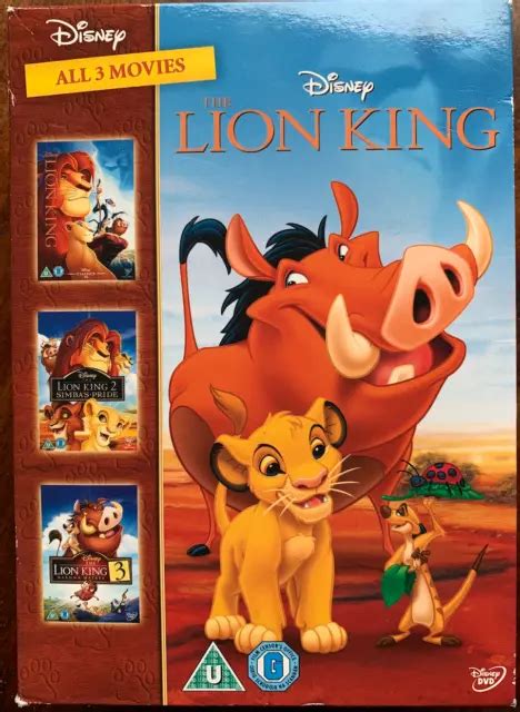 The Lion King Trilogy Dvd Box Set Animated Walt Disney Movie Classics