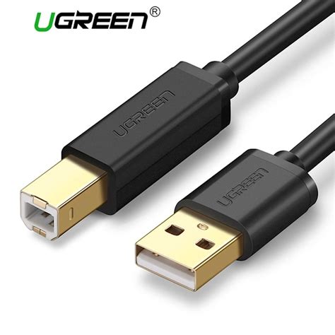 პრინტერის კაბლი UGREEN US135 USB 2 0 AM to BM Print Cable 2M Gold