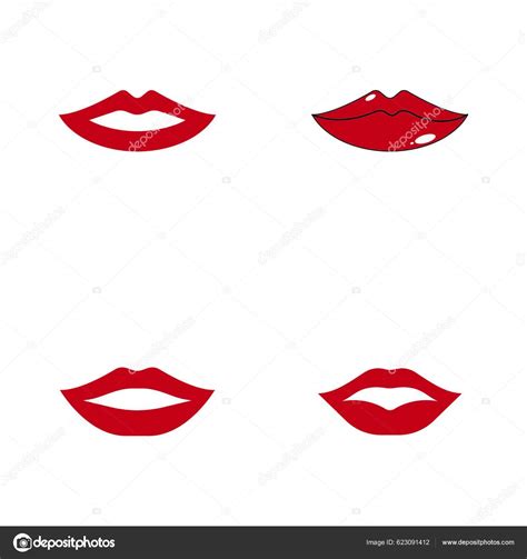 Set Lips Icon Cosmetic Logo Vector Stock Vector By ©yayimages 623091412