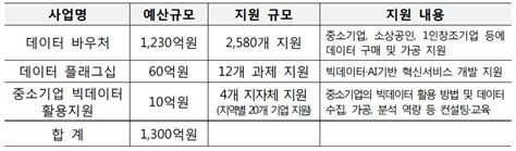 정부 데이터 바우처‧데이터 플래그십에 1300억원 지원 21년 데이터 활용사업 공모