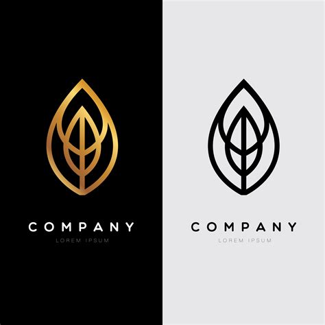 Elegant Leaf Shape Logo 660720 Vector Art At Vecteezy