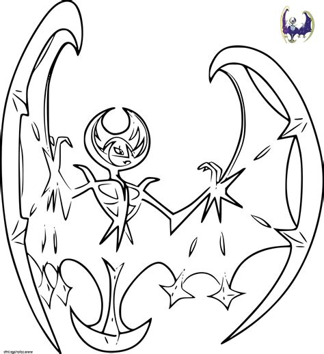 Lunala Pokemon Coloring Page Pokemon Lunala Coloring Pages | Sexiz Pix