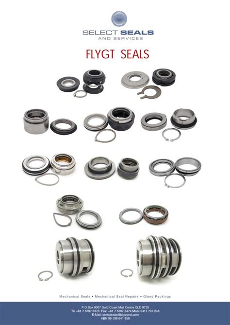 Flygt 3127 Pump Mechanical Seals Upper Lower Seals SELECT SEALS