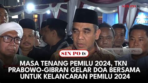 Masa Tenang Pemilu 2024 TKN Prabowo Gibran Gelar Doa Bersama Untuk