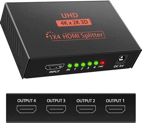 Rozdzielacz HDMI przełącznik HDMI 4K HDMI Splitter 1 w 4 Out Full HD