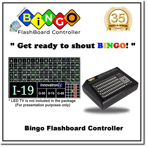 Innovatronix Bingo Flashboard Controller Us Version 75 Balls With 8