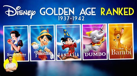 Disney Golden Age 1937 1942 All 5 Movies Ranked Worst To Best Youtube