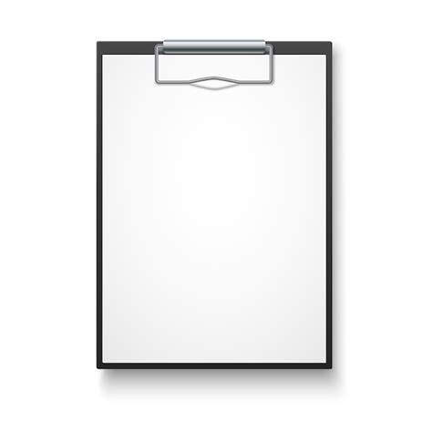 Premium Vector Black Clipboard With Blank White Sheet