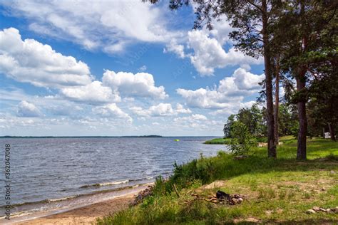 Letnie wakacje nad Zalewem Siemianówka na Podlasiu Polska Stock Photo