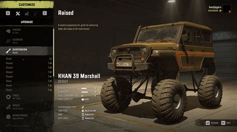 Khan Marshall Upgraded Mod Mudrunner Snowrunner Spintires