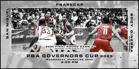 San Miguel Vs Brgy Ginebra G3 PBA Governors Cup Semi Finals 2023