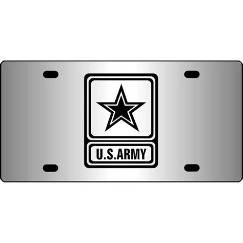 US Army Logo Mirror License Plate