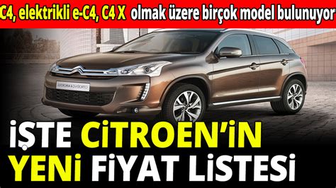 Te Citroen In Yeni Fiyat Listesi