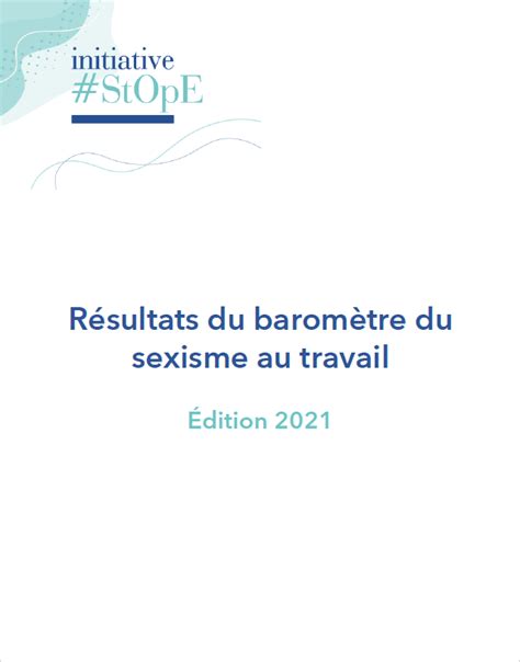 Afmd Stope Résultats Du Baromètre Sur Le Sexisme Ordinaire Au