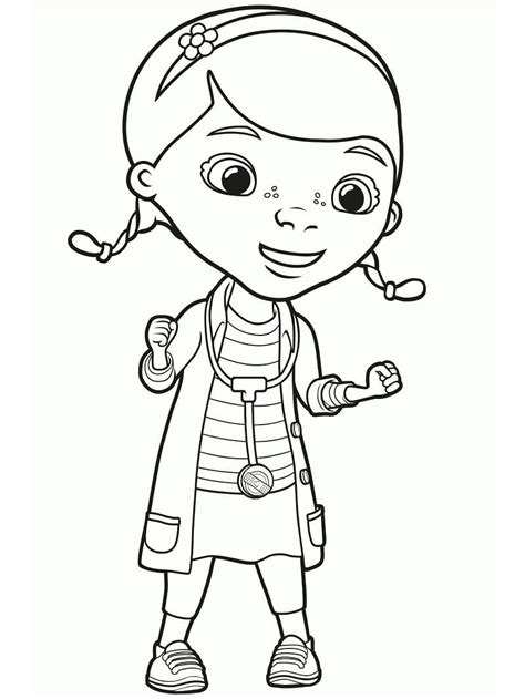 Coloriage Docteur La Peluche Heureuse télécharger et imprimer gratuit