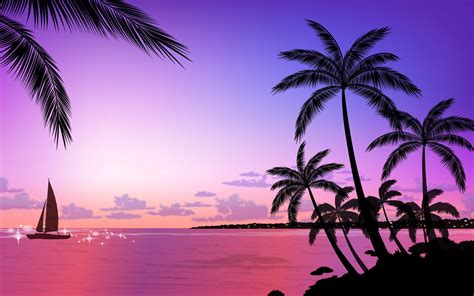 Tropical Island Sunset Wallpaper 58 Images