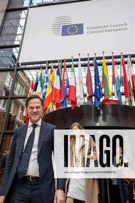 Brussels Outgoing Prime Minister Mark Rutte On The Second Day Of The