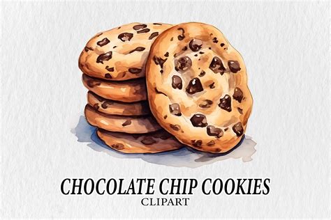 Chocolate Chip Cookies Clipart Graphic by Lloy Design · Creative Fabrica