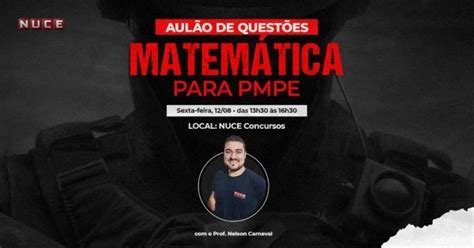 Aul O De Quest Es Para Pmpe Matem Tica Em Recife Sympla