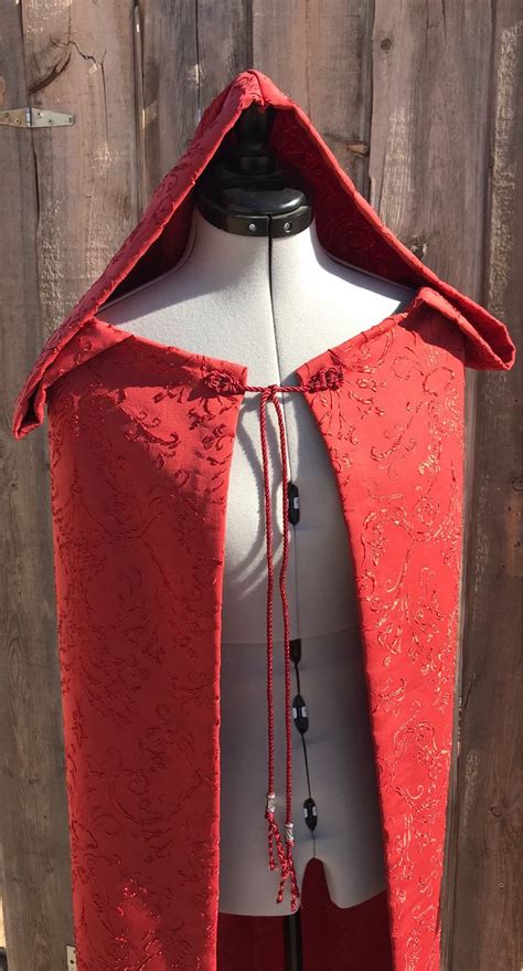 Upcycled Renaissance Festival Red Cloak Red Riding Hood Cape Etsy