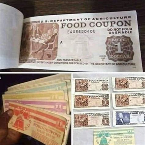 When Food Stamps were Food Stamps. : r/nostalgia