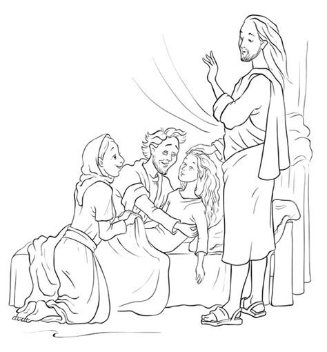 Jesus Healing The Sick Coloring Pages