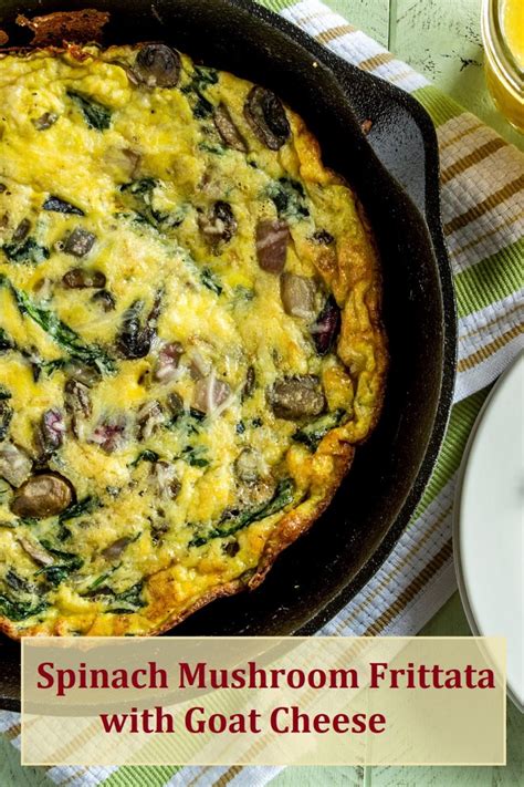 Spinach Mushroom Frittata With Goat Cheese Jersey Girl Cooks