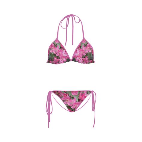 Zappy Pink Blossoms Custom Bikini Swimsuit Id D
