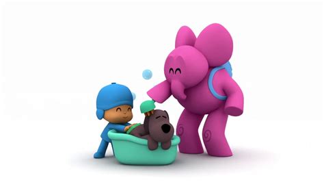 Lets Go Pocoyo Giving Loula A Bath Youtube