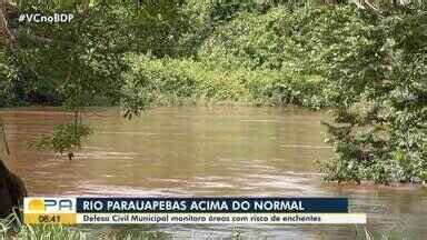 Bom Dia Pará Nível do rio Parauapebas está 9 metros acima do normal