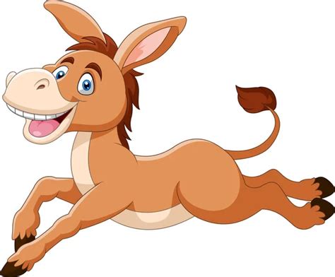 Smiling donkey cartoon — Stock Vector © idesign2000 #10343038