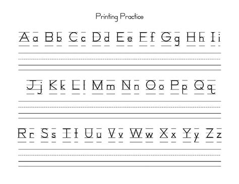 Handwriting Upper And Lowercase Worksheets