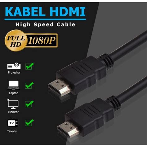 Jual Kabel Hdmi To Hdmi Full Hd K High Speed M M M Shopee