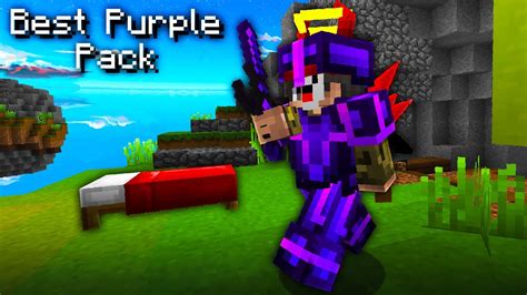 Best Purple Minecraft PVP Texture Pack L Hypixel Bedwars YouTube