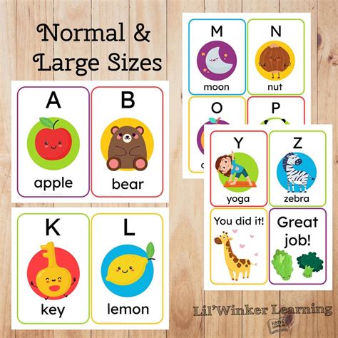 ABC Flashcards for Preschool Printable Alphabet Flash Cards for Kids ...