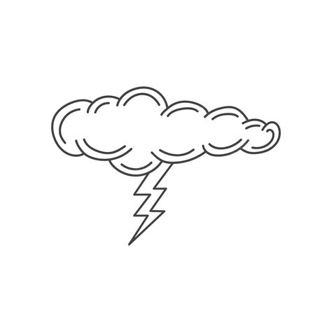 Premium Vector | Cloud and lightning vector illustration