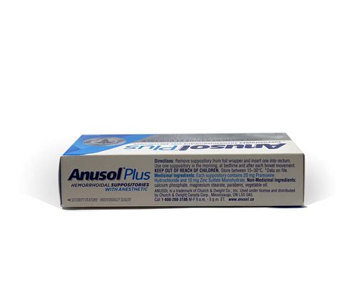 Anusol Plus Hemorrhoidal Suppositories (24 Pack) – CanOutlet.com