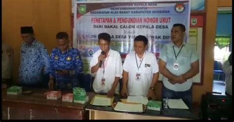 Panitia Pilkades Labuan Mapin Berasama Calon Kepala Desa Deklarasikan