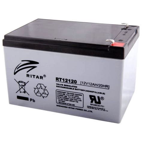 Bateria Agm Ritar Rt V Ah Terminal F F X X Cm