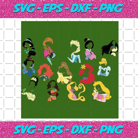 Disney Princess Svg Bundle Trending Svg Disney Princess Svg Princess