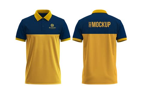 Front & Back Polo Shirt Mockup (High Resolution) | Polo t shirt design ...