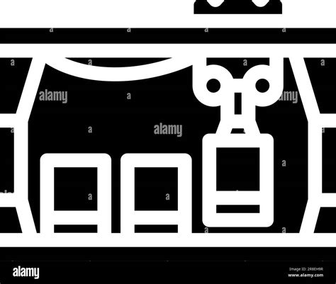 Nuclear Waste Storage Energy Glyph Icon Vector Illustration Stock