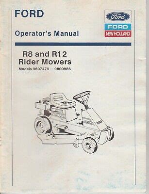 Manuals Books Riders Mower