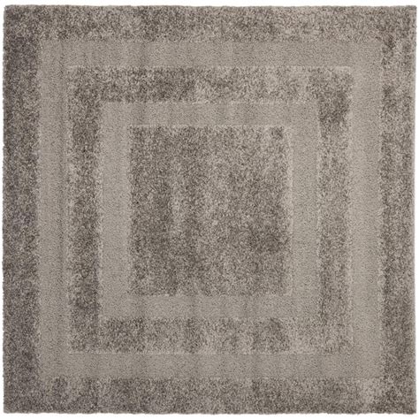 Safavieh Florida Shag Gray Ft X Ft Square Border Area Rug Sg