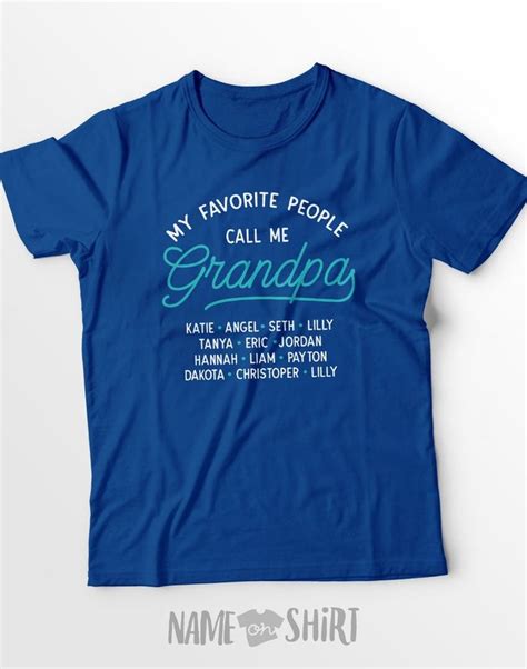 Personalized Favorite Grandpa Shirt With Grandkids Names Grandpa